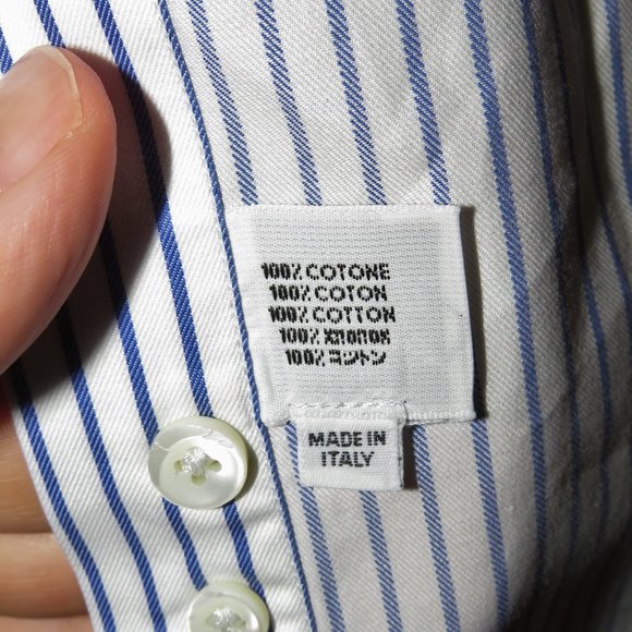 Castangia French Cuff Striped Dress Shirt 16.5 - Picture 9 of 10